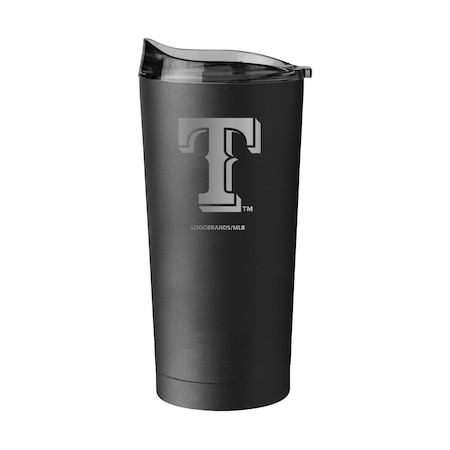 Logo Brands Texas Rangers 20oz Etch Powder Coat Tumbler 529-S20PT-BLK-9